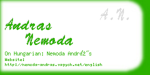 andras nemoda business card